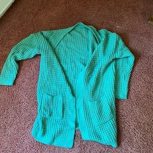 Teal knitted Cardigan